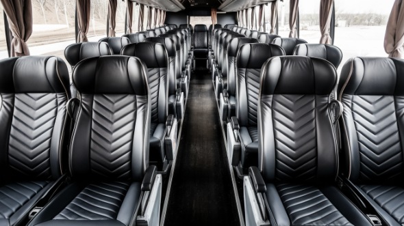 55 passenger charter bus inside fargo