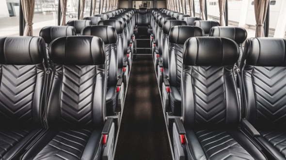 56 passenger charter bus inside bismarck