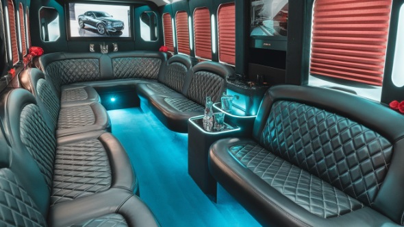 fargo party bus rental interior