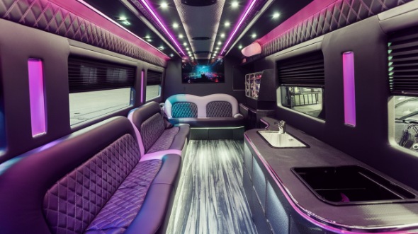 fargo sprinter limo rental interior